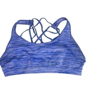LIVE LOVE DREAM BLUE CRISSCROSS ATHLETIC BRA SIZE MEDIUM